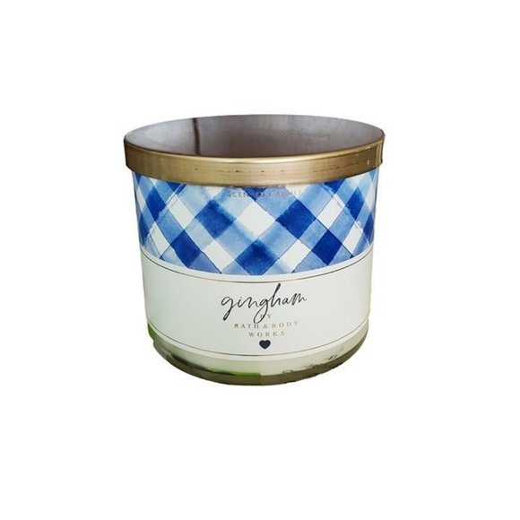 *NEW* Bath and‎ Body Works 3 Wick Candle Scent GINGHAM, 14.5 OZ - Picture 1 of 3